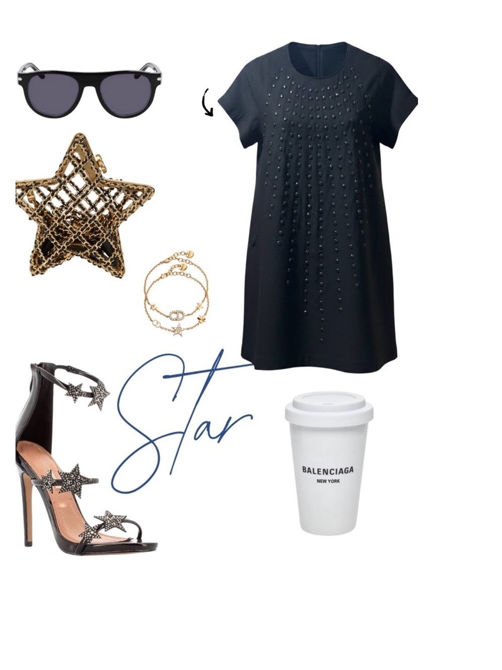 Karta Black Studded Short Sleeve Shift
$99 Retail $270